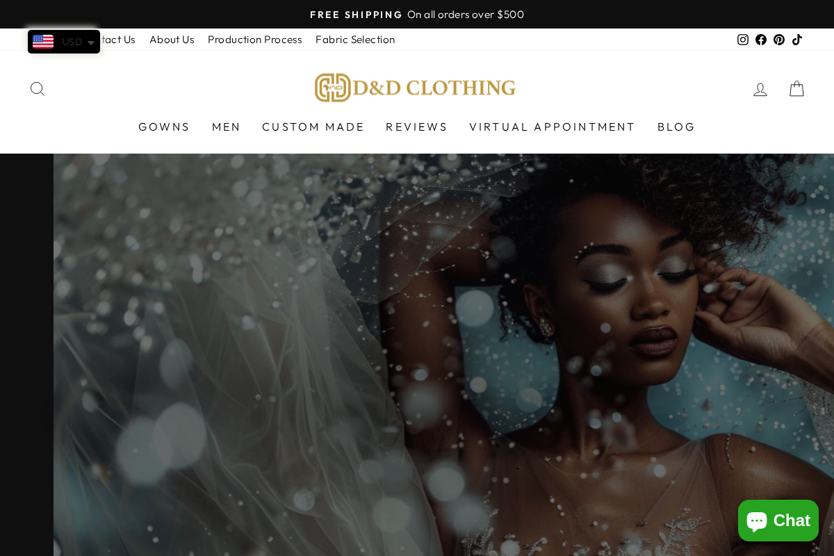 D&D Clothing homepage screenshot