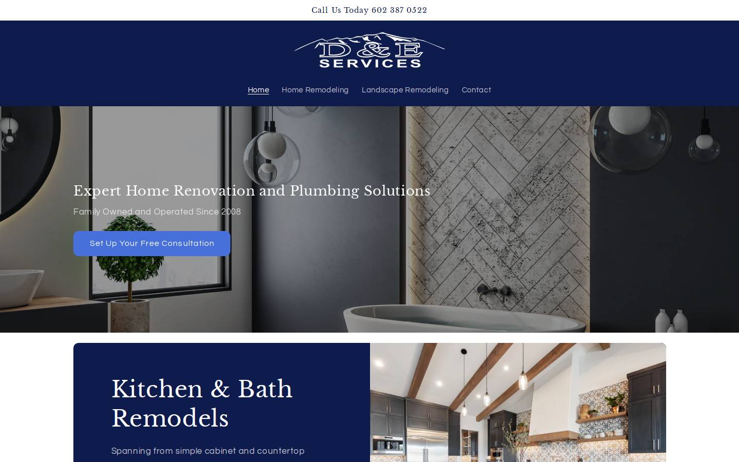 dandebuilders.com homepage screenshot