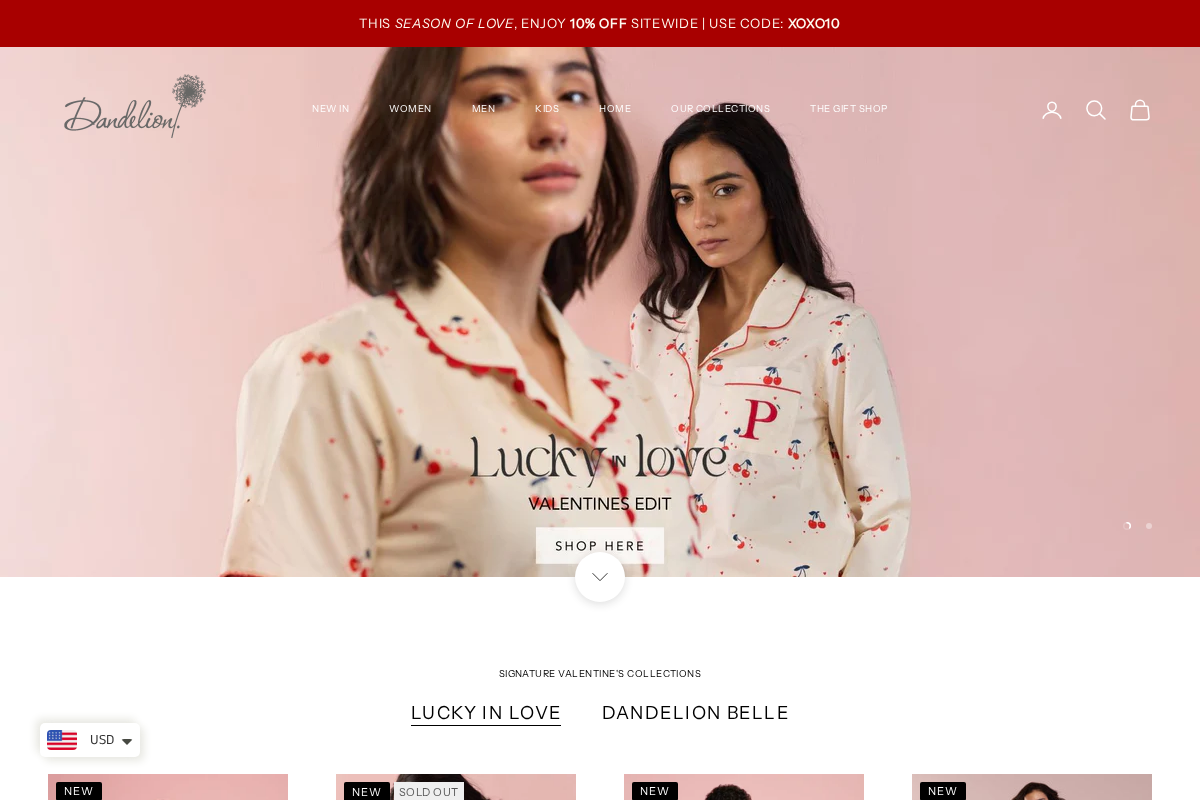 Dandelion homepage screenshot