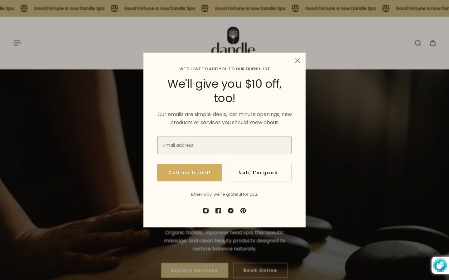 dandle.co homepage screenshot