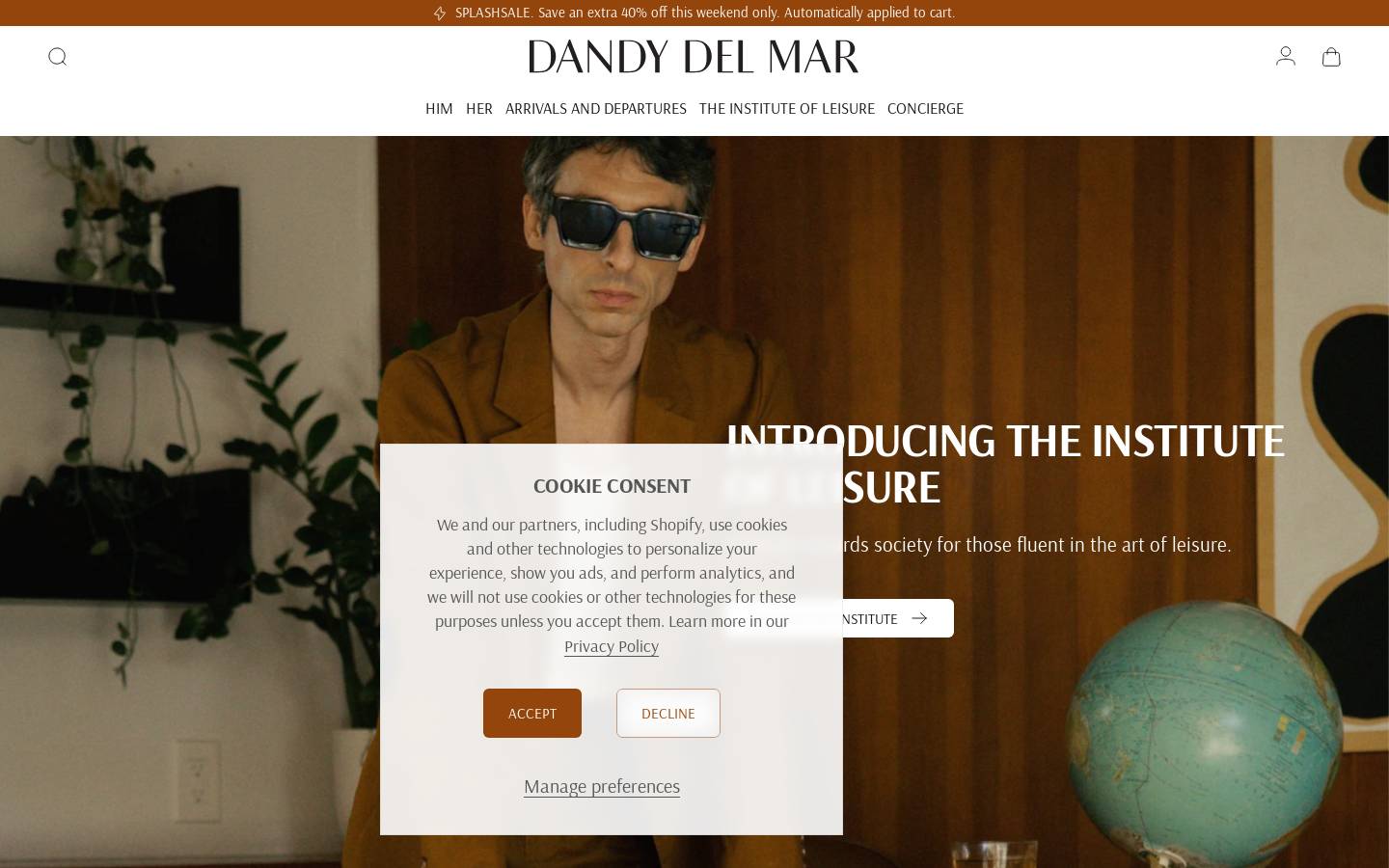 dandydelmar.com homepage screenshot