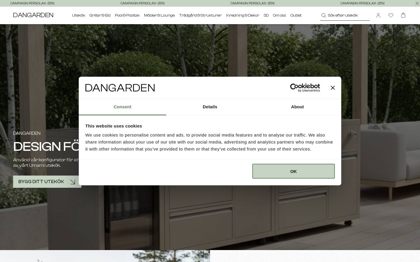 Dangarden homepage screenshot