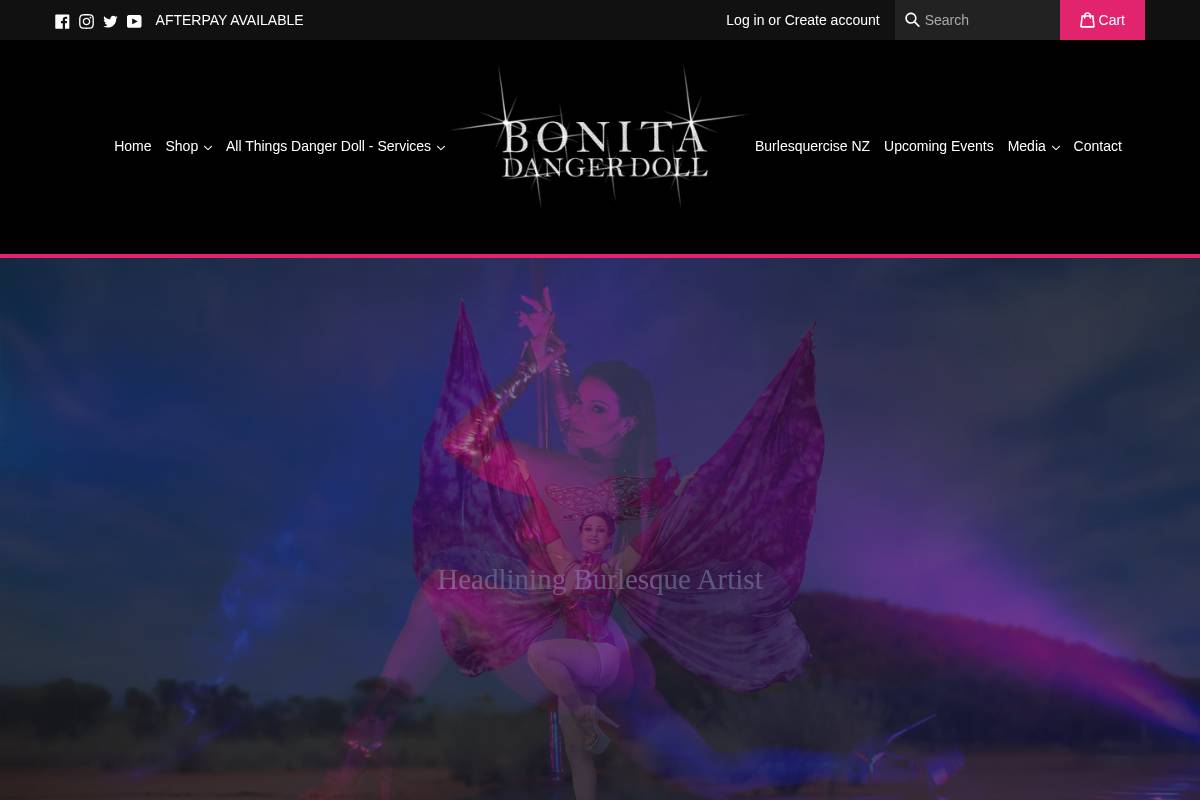 dangerdoll.co.nz homepage screenshot