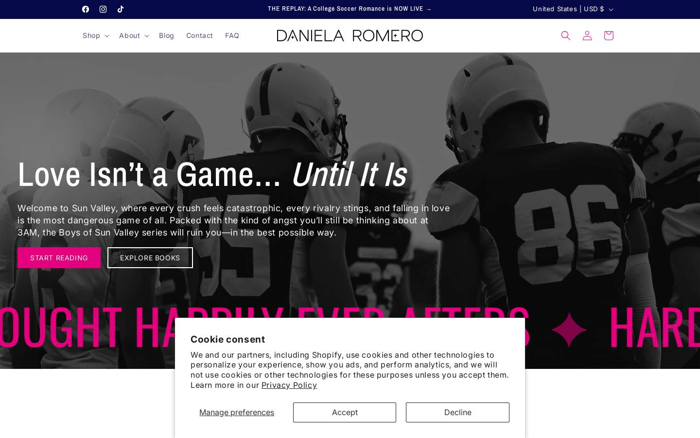 daniela-romero.com homepage screenshot