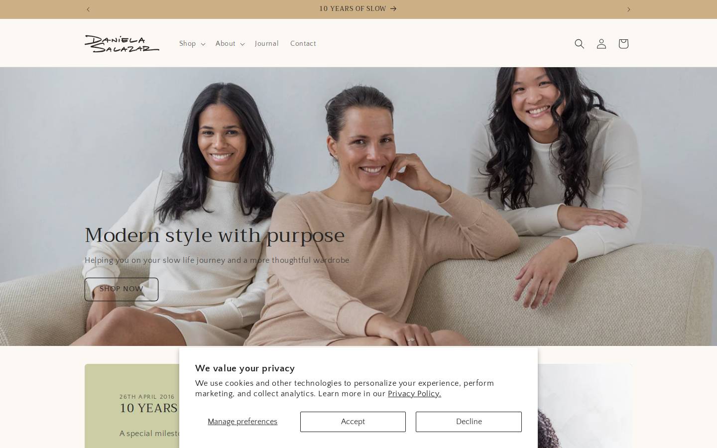 daniela-salazar.com homepage screenshot