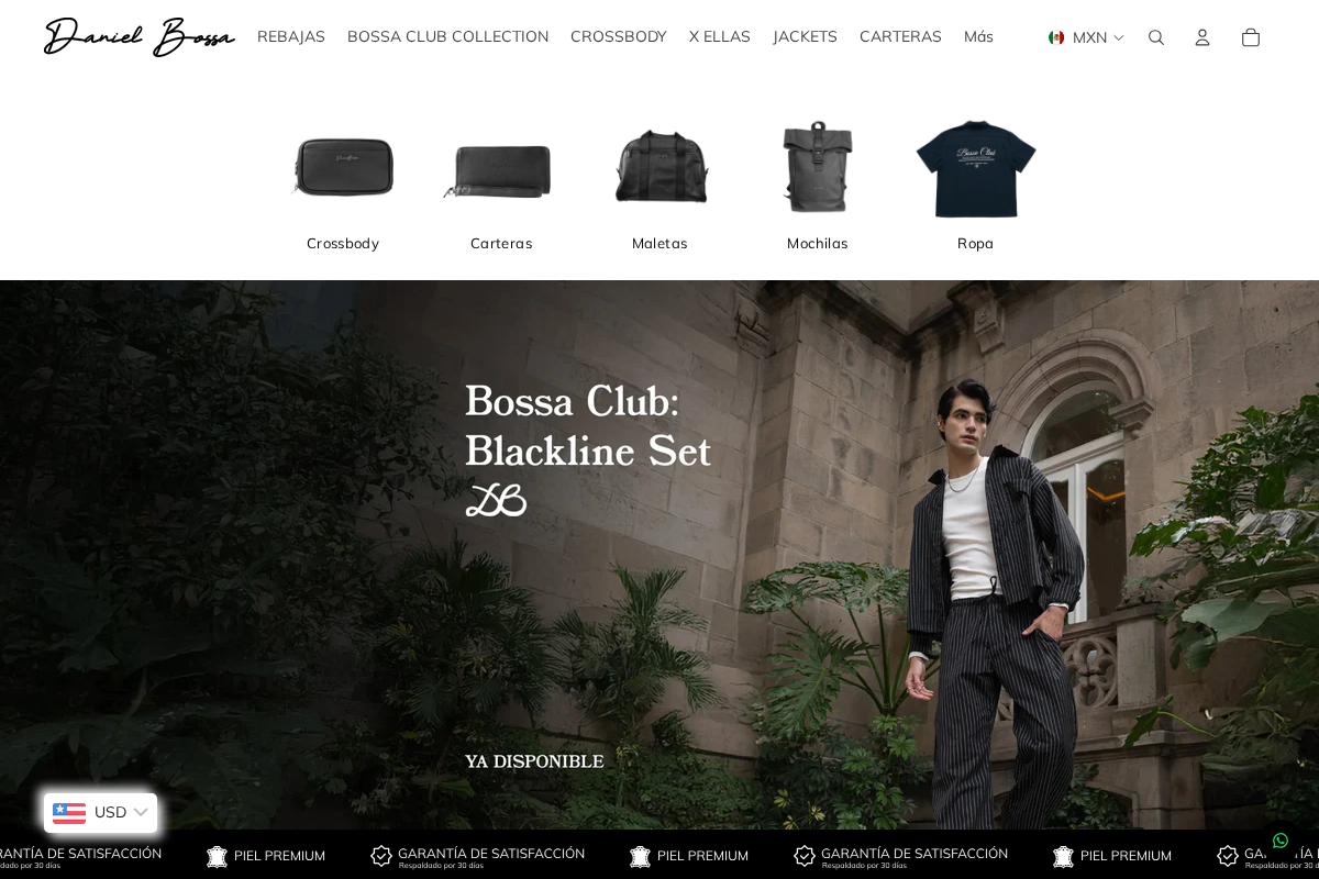 Daniel Bossa Mx homepage screenshot