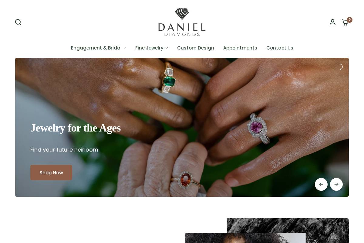 danieldiamonds.com homepage screenshot