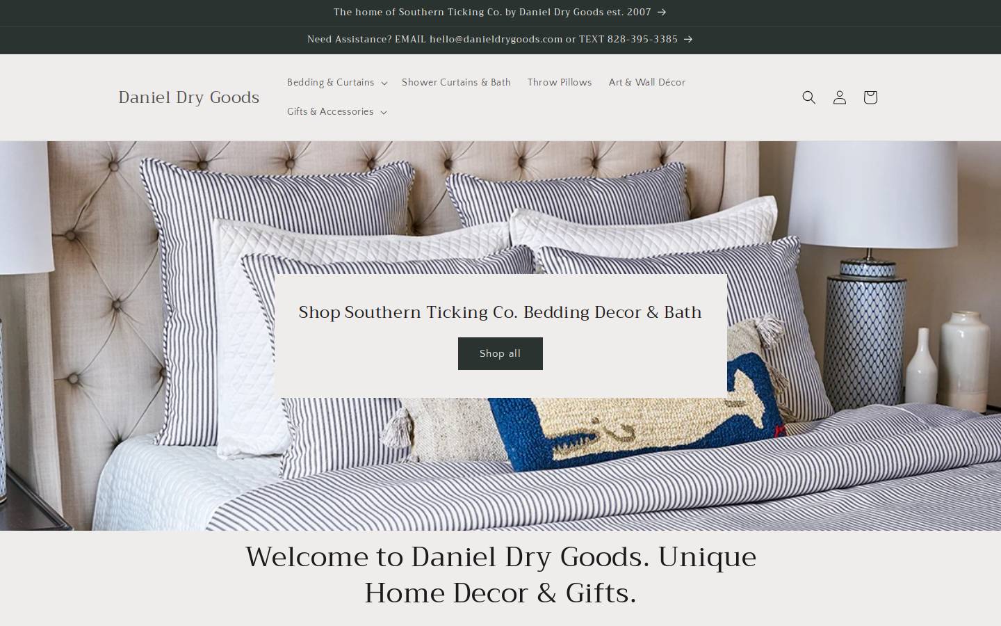 danieldrygoods.com homepage screenshot