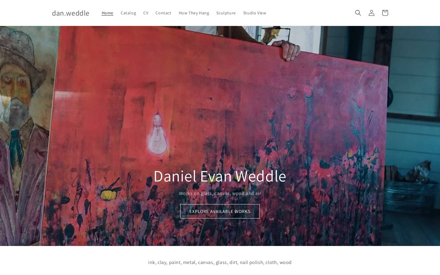 danielevanweddle.com homepage screenshot