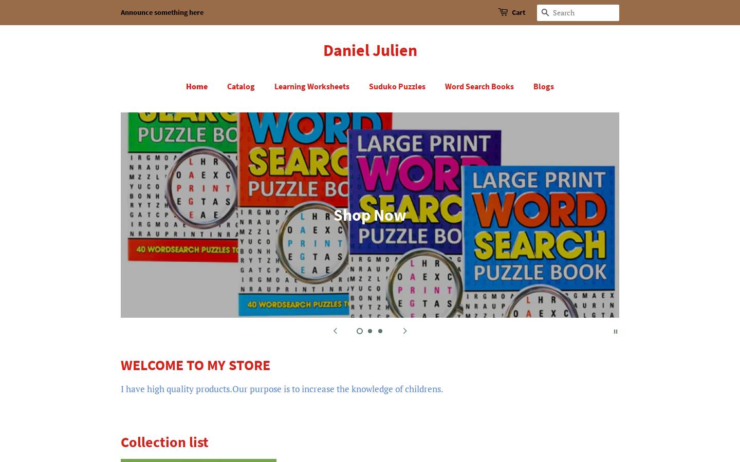 danieljulien.com homepage screenshot
