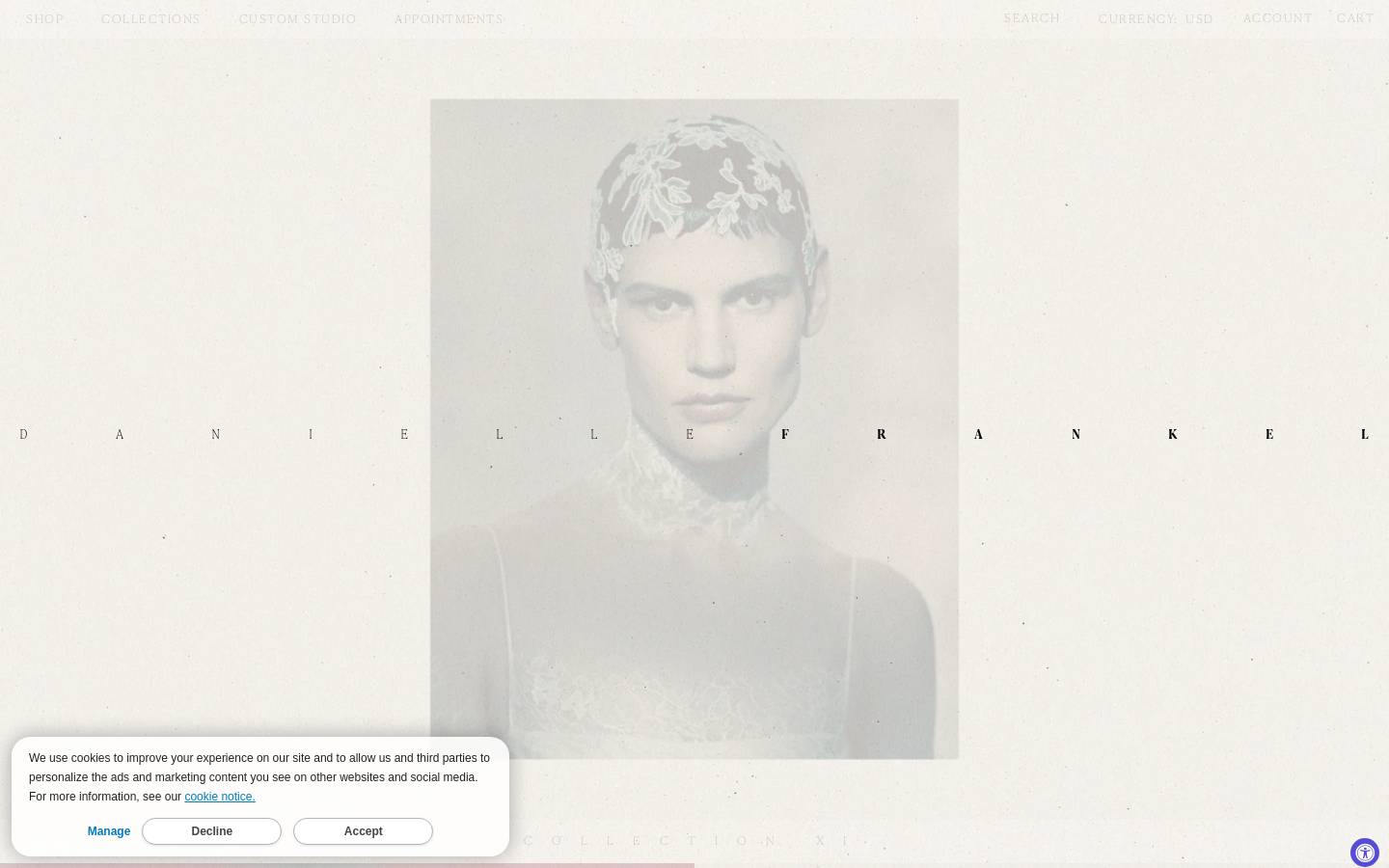 daniellefrankelstudio.com homepage screenshot