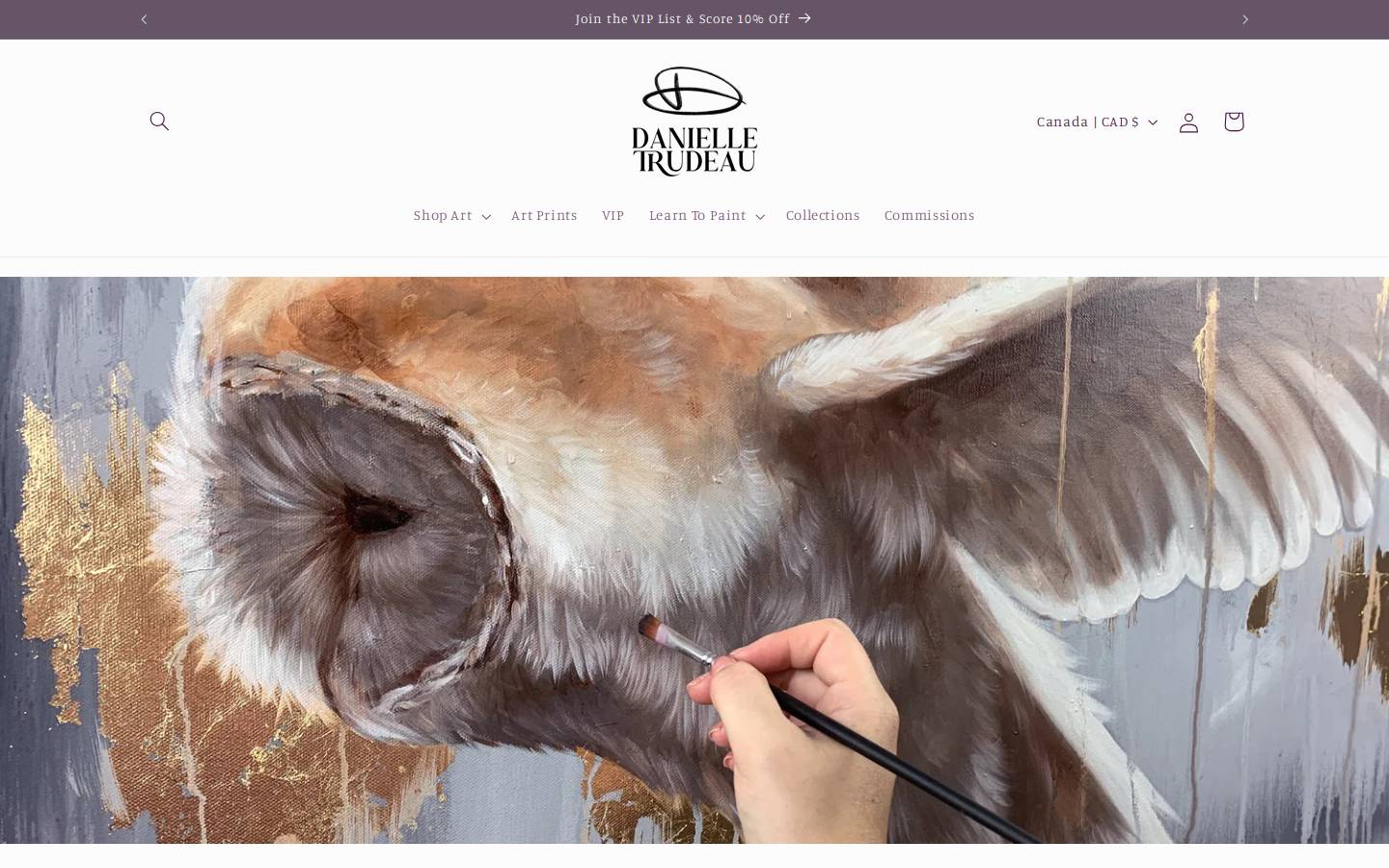 danielletrudeaustudios.com homepage screenshot