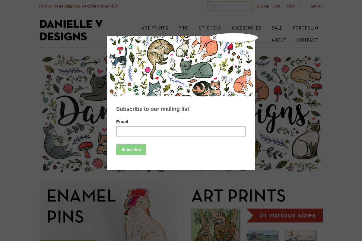 daniellevdesigns.com homepage screenshot