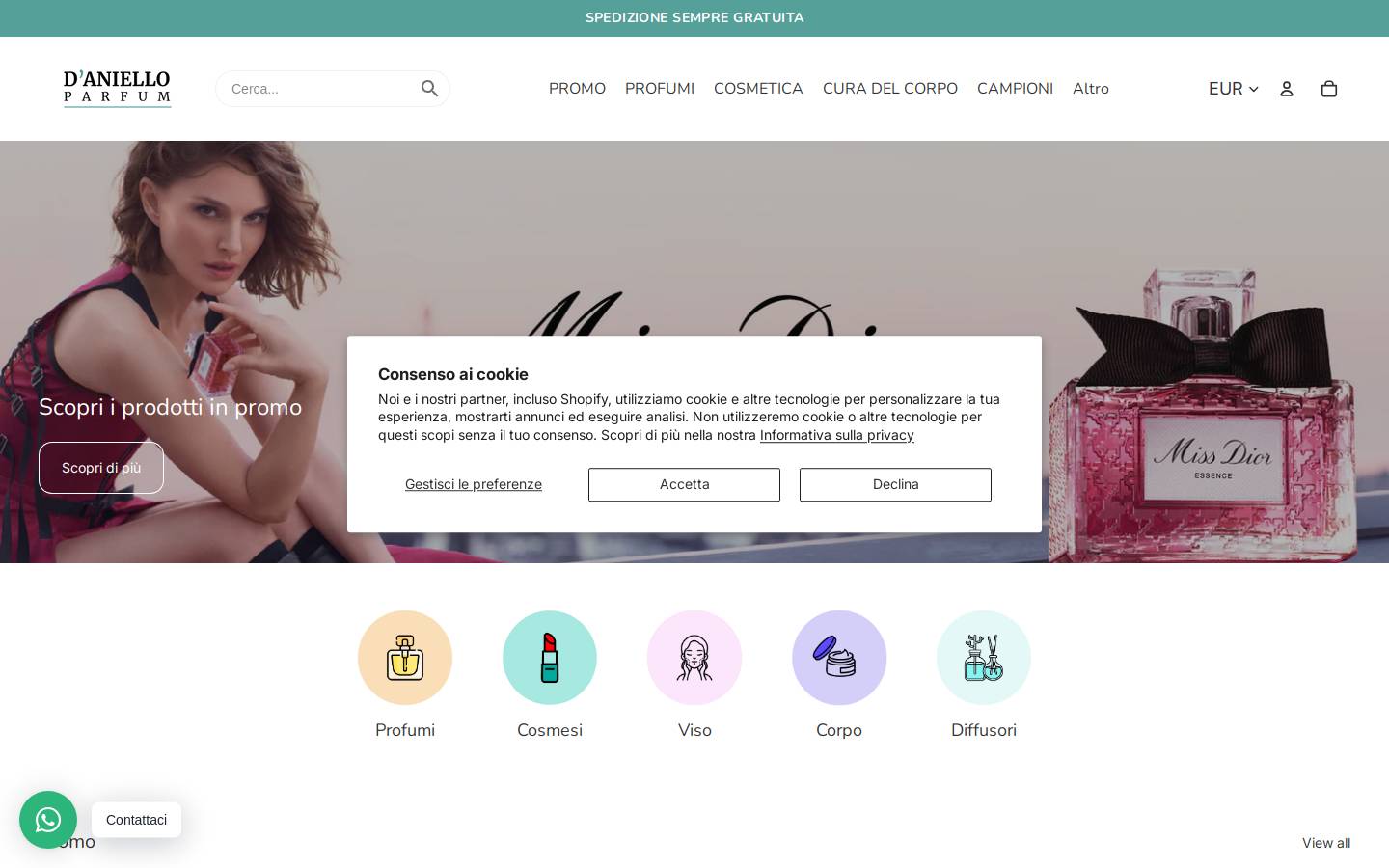 Danielloparfum homepage screenshot