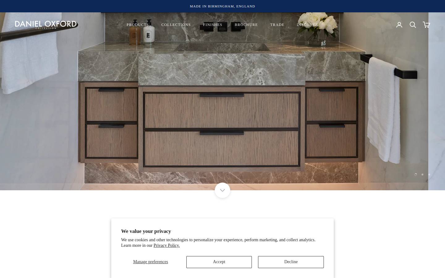 Daniel Oxford Collection homepage screenshot