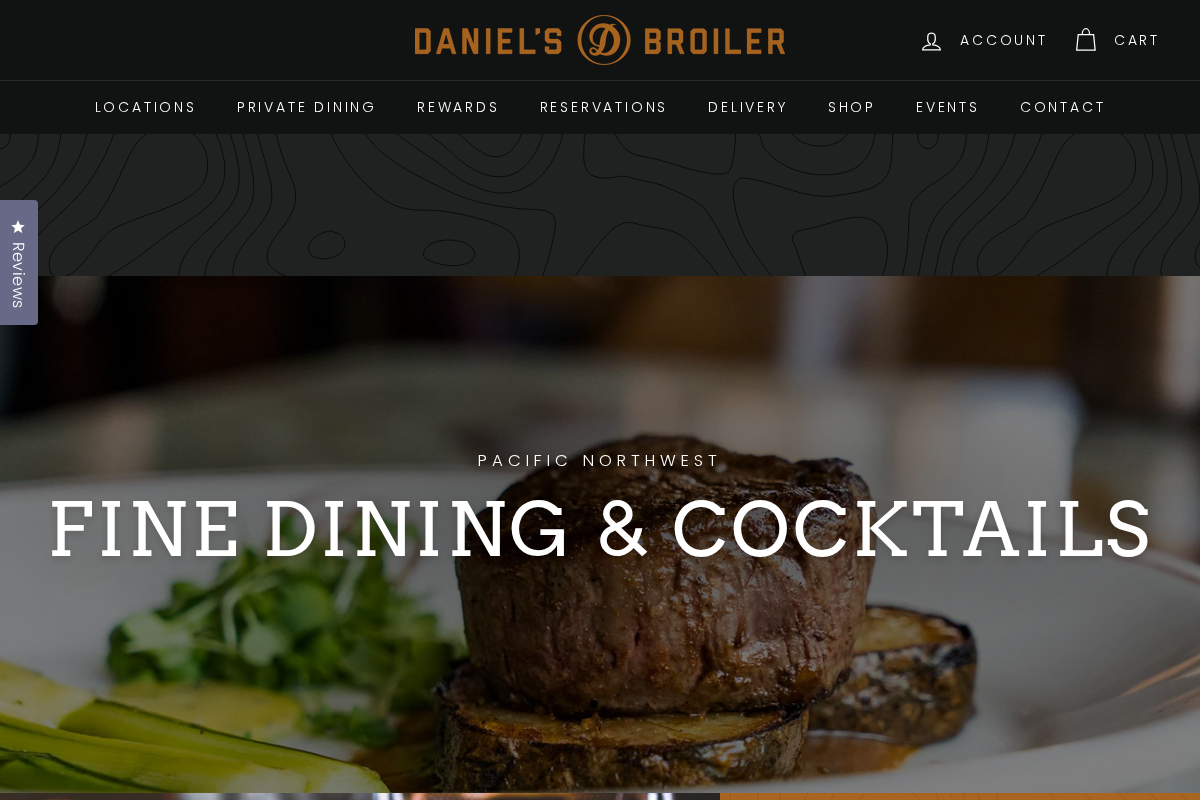 danielsbroiler.com homepage screenshot