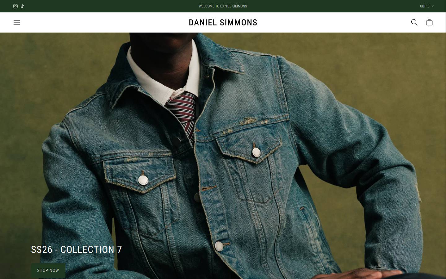Daniel Simmons homepage screenshot