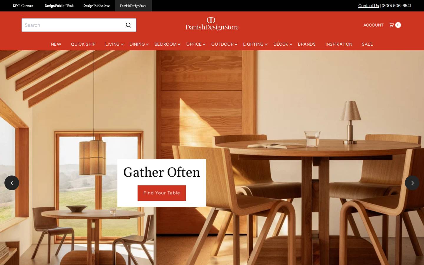 Danish Design Store homepage screenshot