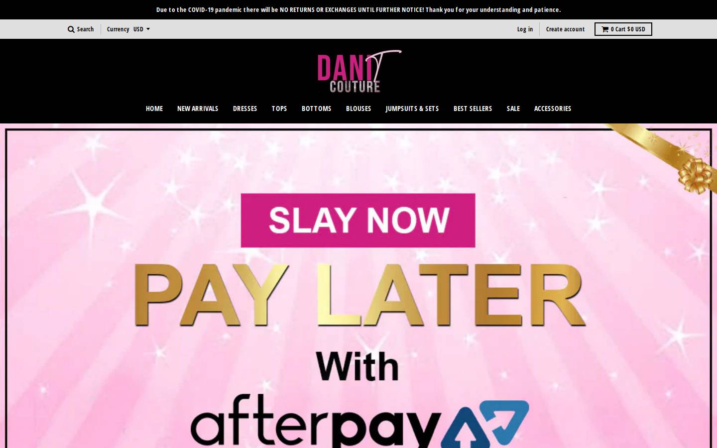 danitcouture.com homepage screenshot