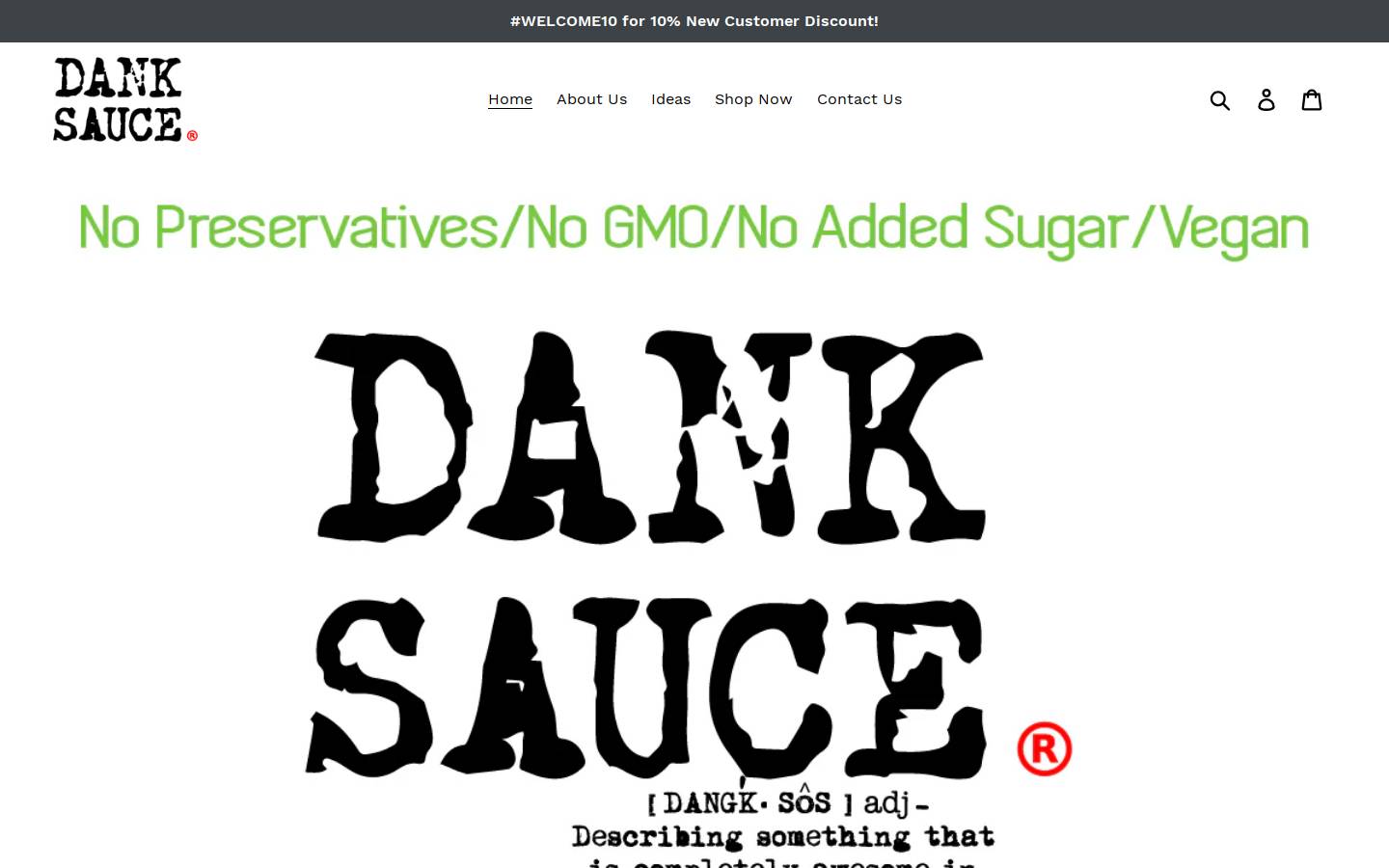 danksauces.com homepage screenshot