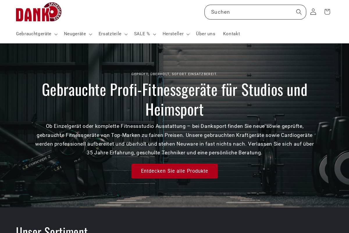 danksport.de homepage screenshot