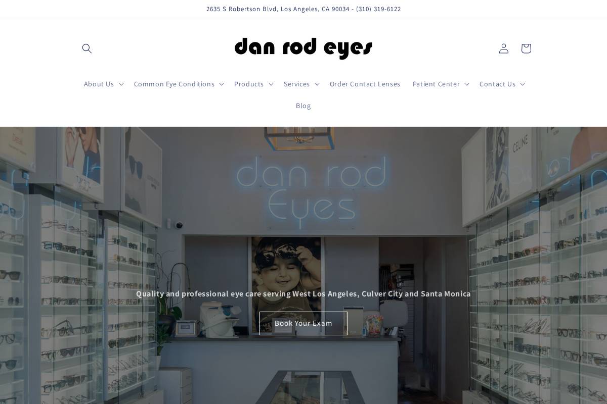 danrodeyes.com homepage screenshot