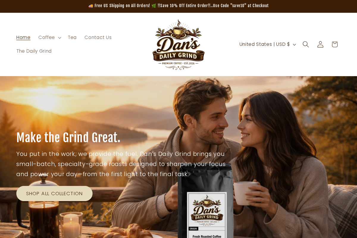 Dan’s Daily Grind homepage screenshot