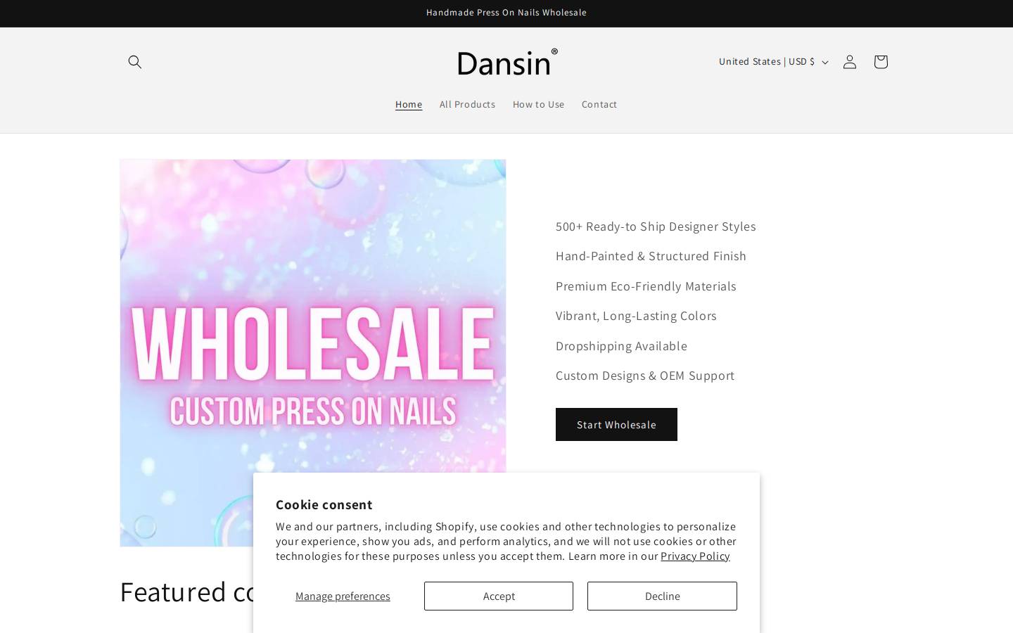 dansinnails.com homepage screenshot