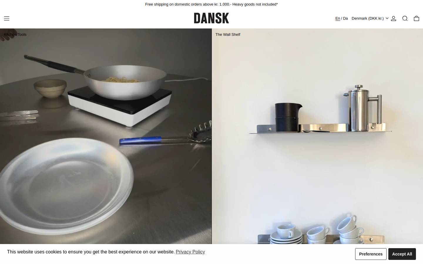 DANSKmadeforrooms homepage screenshot