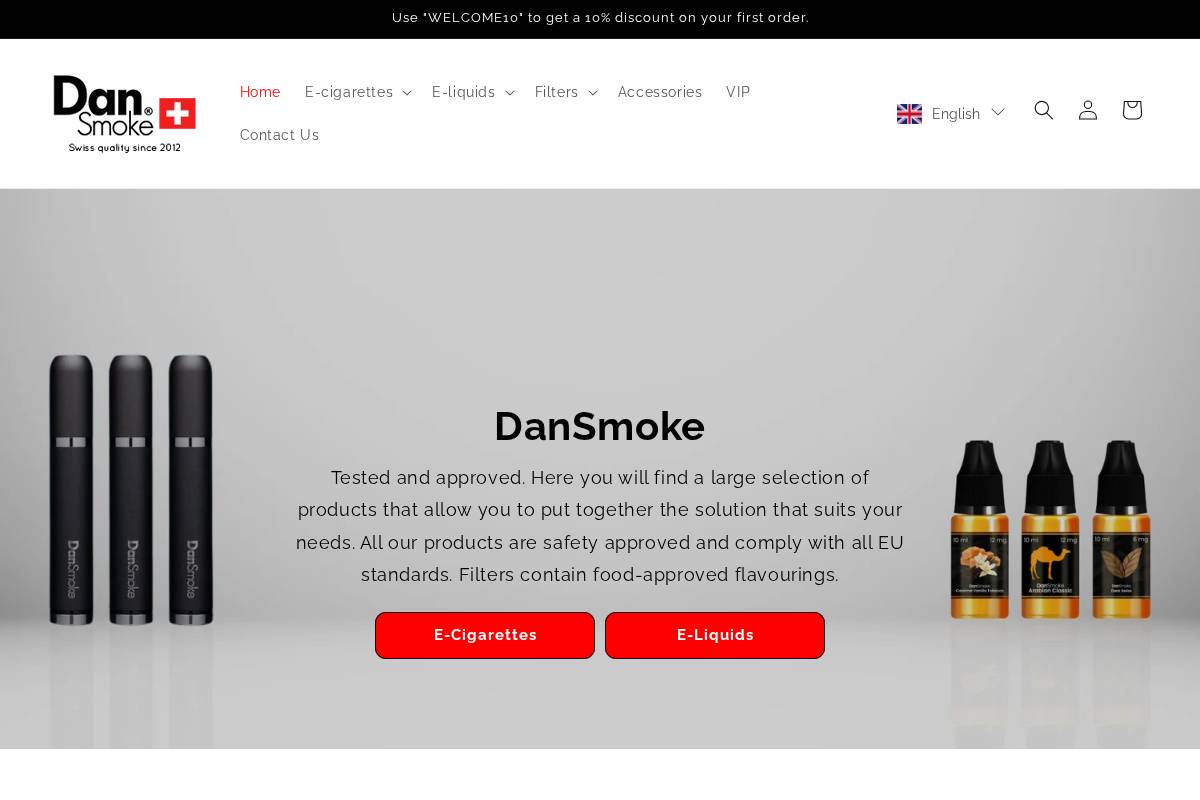 DanSmoke International homepage screenshot