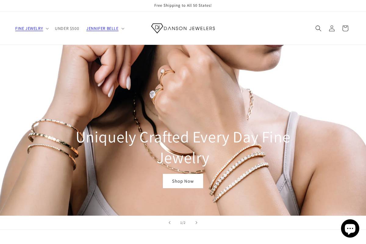 Danson Jewelers homepage screenshot