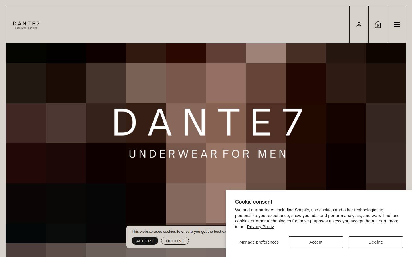 dante7.com homepage screenshot