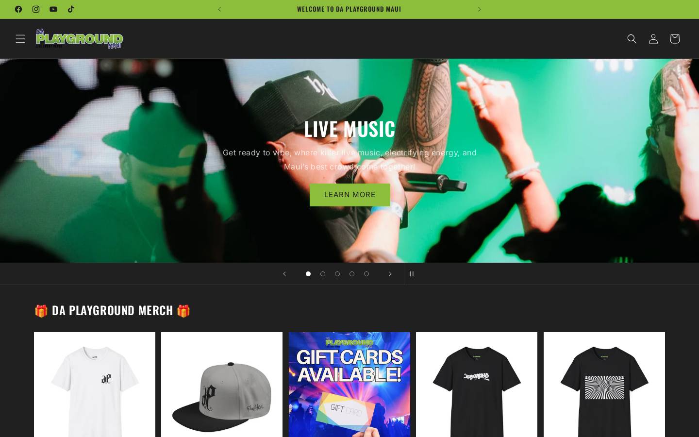 daplaygroundmaui.com homepage screenshot