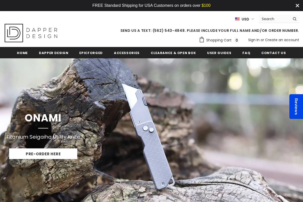 dapperdesign.com homepage screenshot