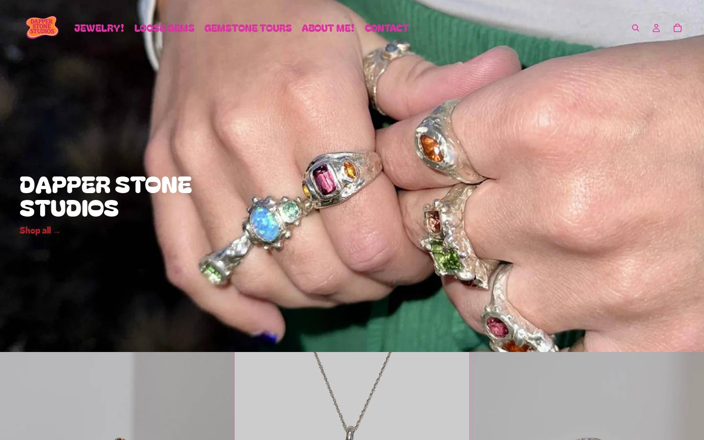 dapperstonestudios.com homepage screenshot