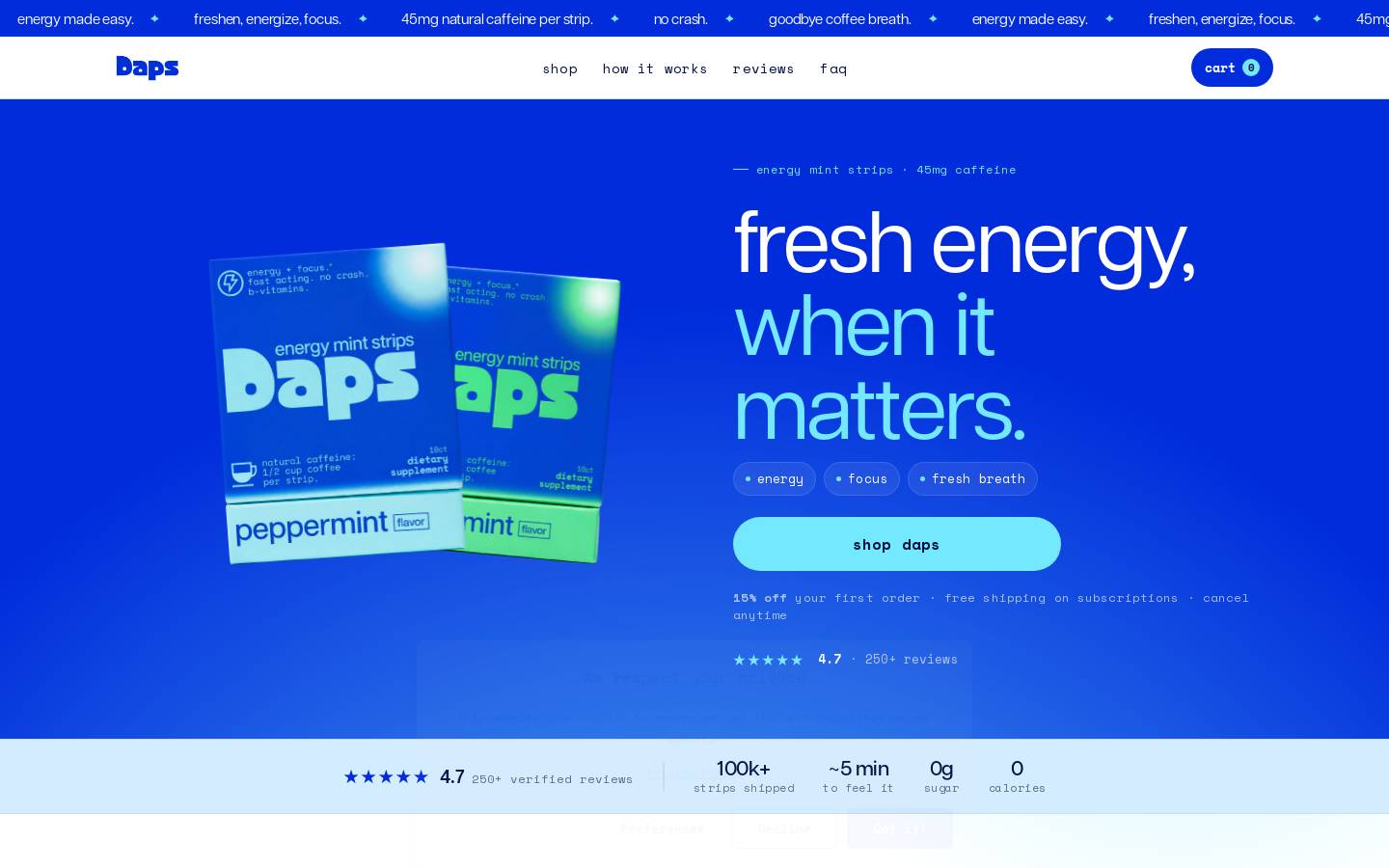 daps.shop homepage screenshot
