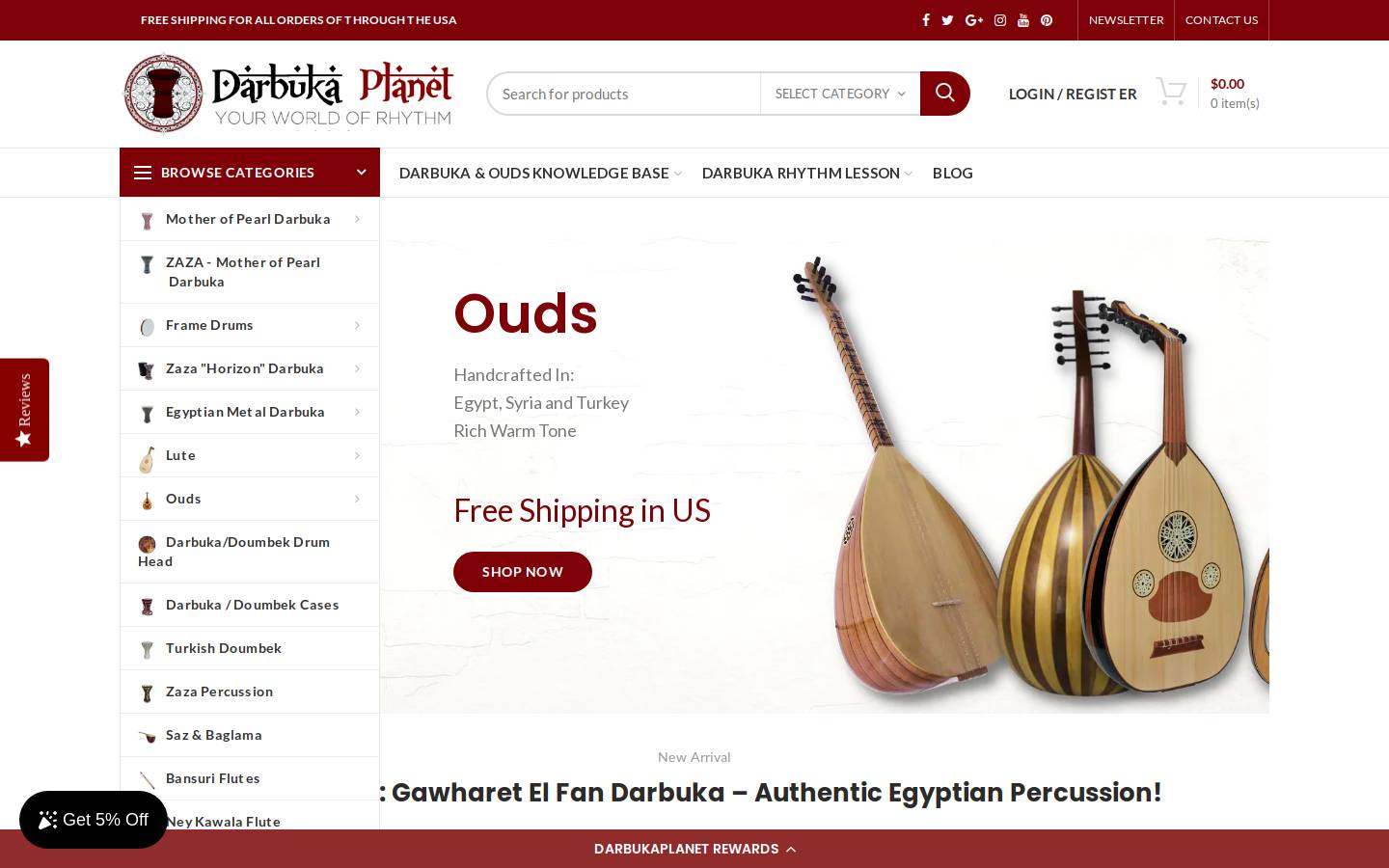 darbukaplanet.com homepage screenshot