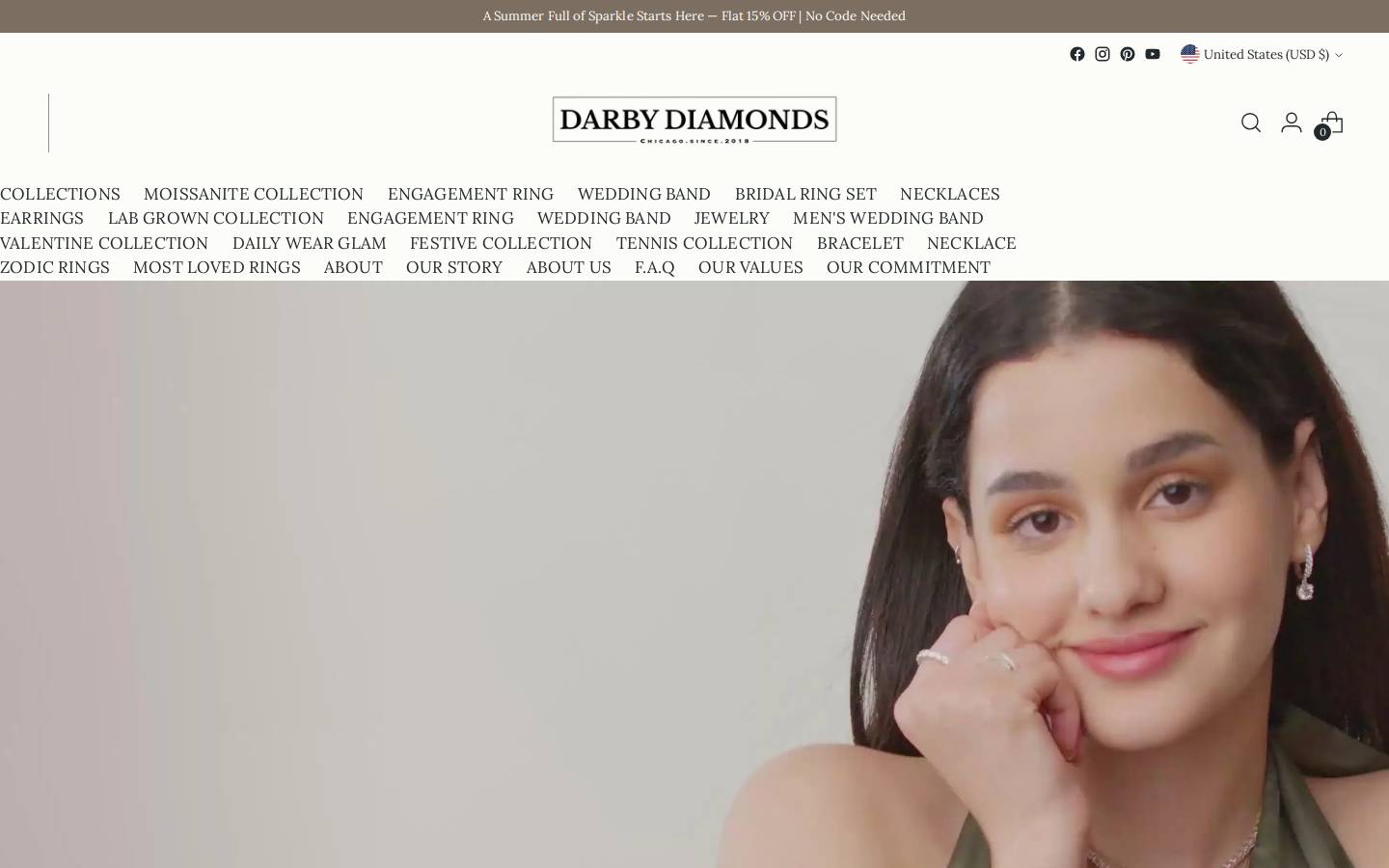 Darbydiamonds homepage screenshot