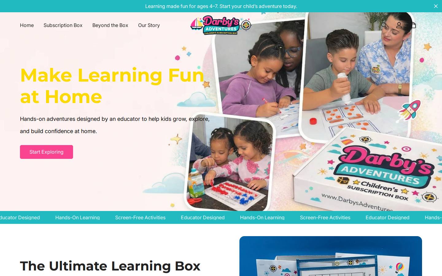 darbysadventures.com homepage screenshot