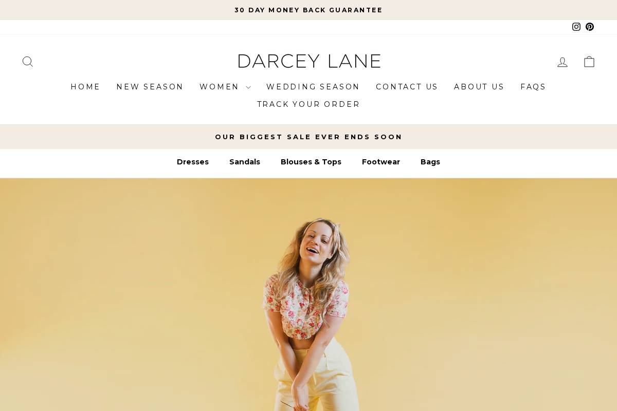 Darceylane homepage screenshot