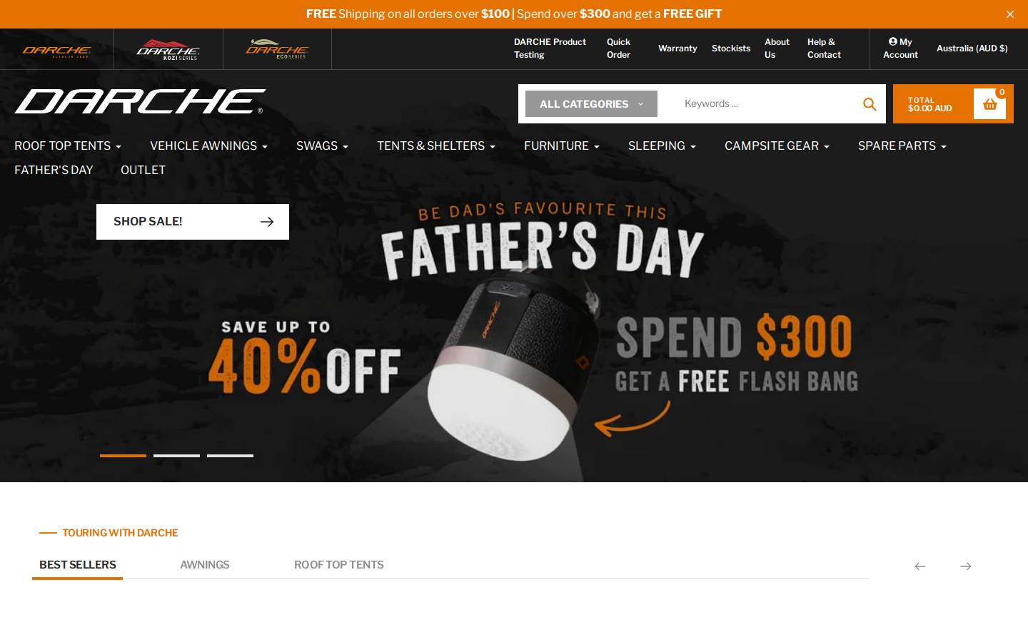 darche.com.au homepage screenshot