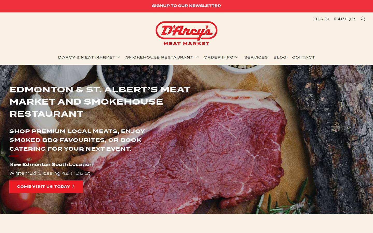 darcysmeats.ca homepage screenshot