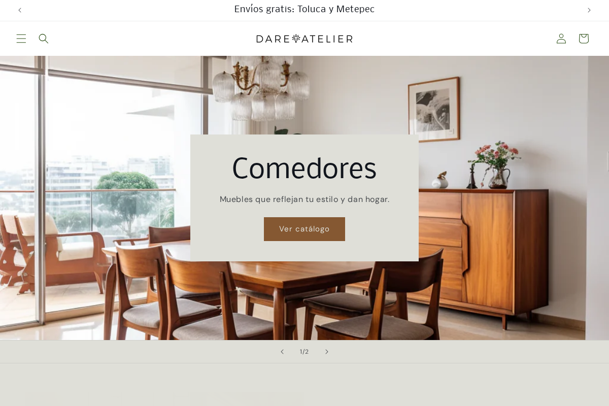 DARE Atelier homepage screenshot