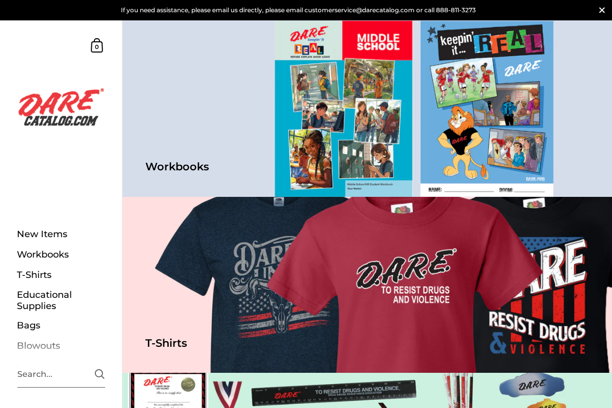 DARECATALOG homepage screenshot