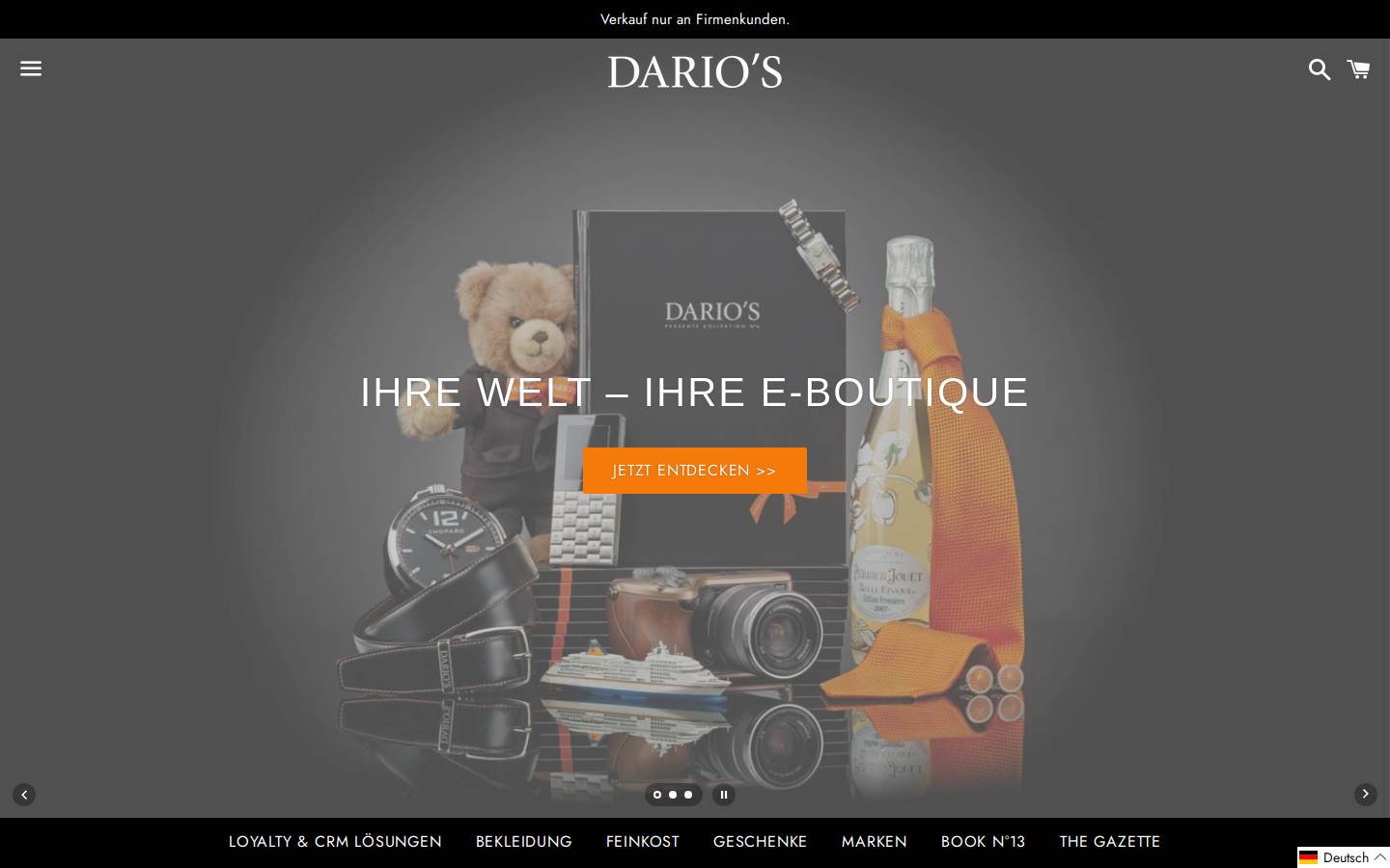 Darios homepage screenshot