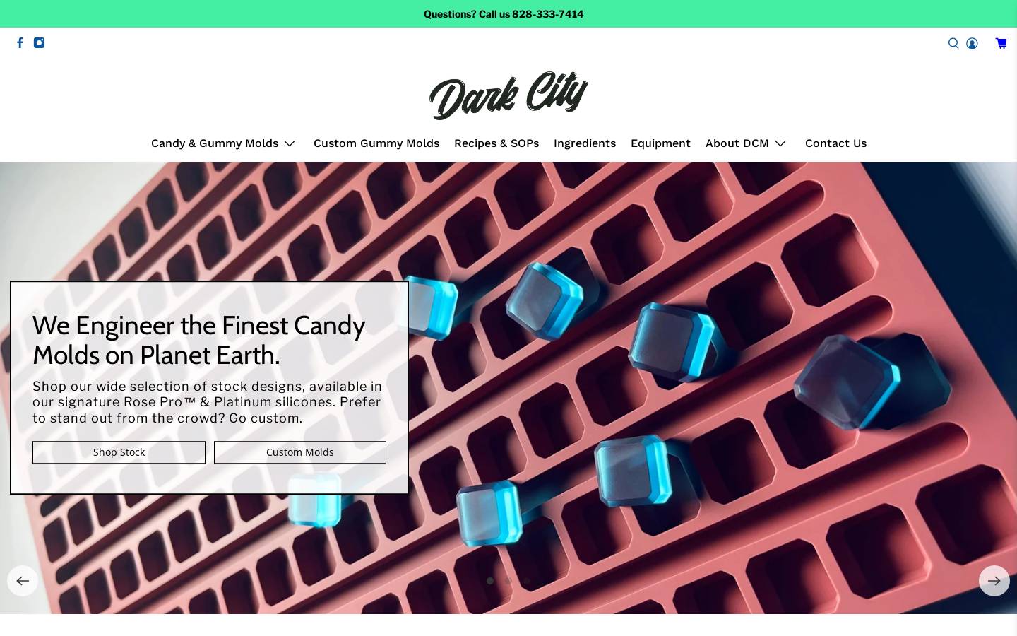 Dark City Molds homepage screenshot