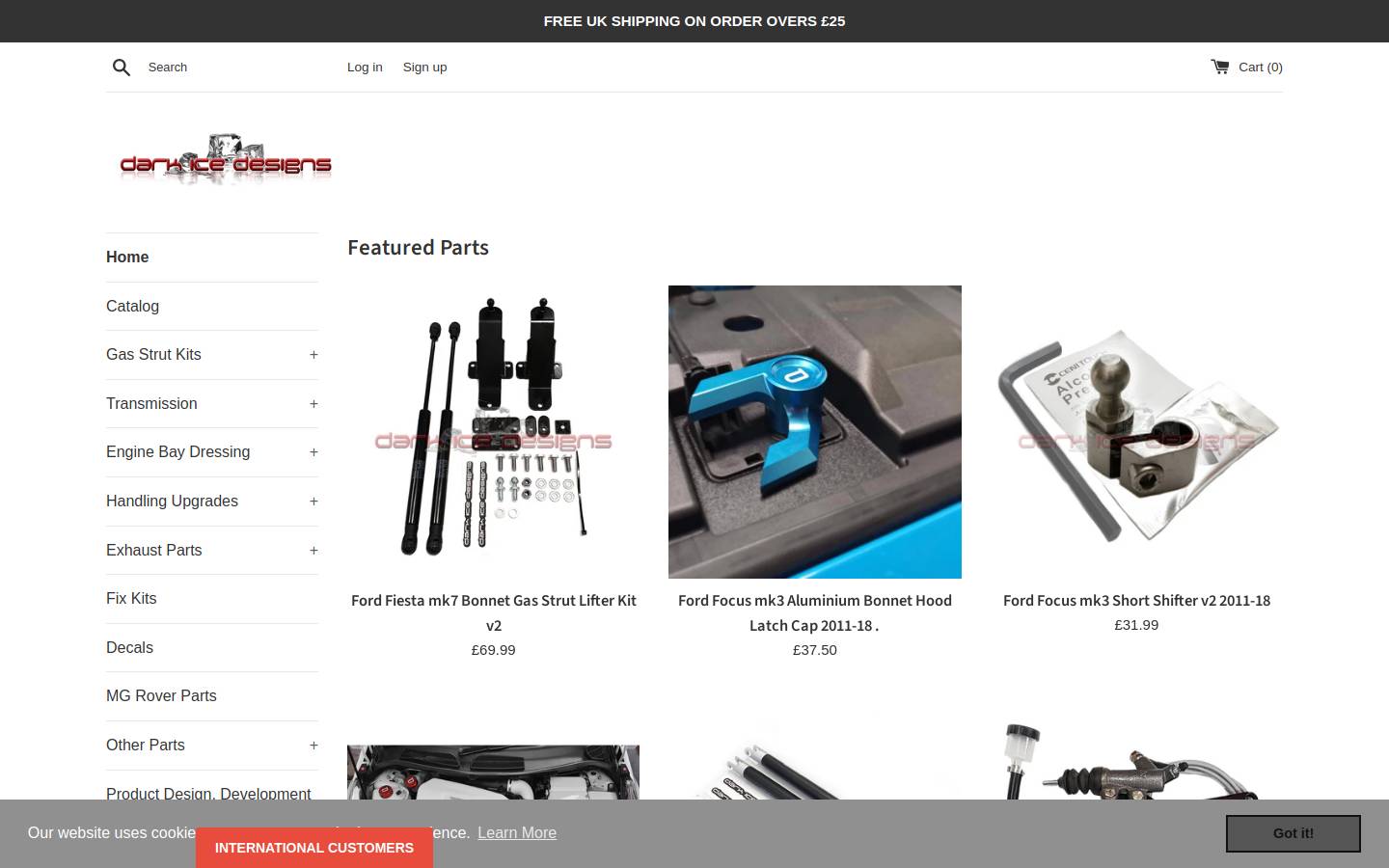 darkicedesigns.com homepage screenshot