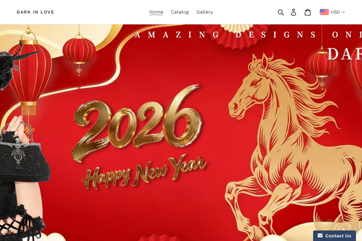 Darkinlove homepage screenshot