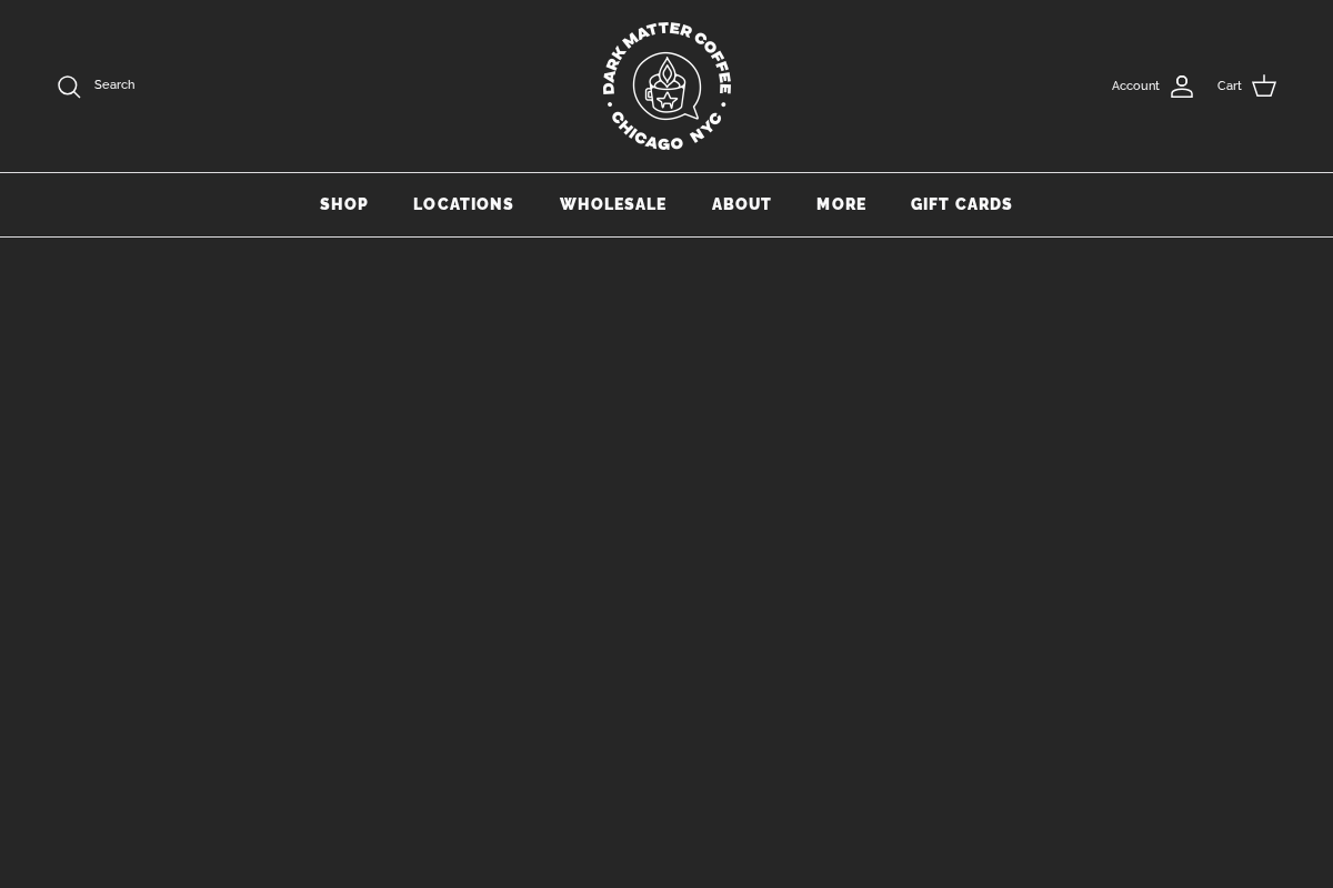 darkmattercoffee.com homepage screenshot