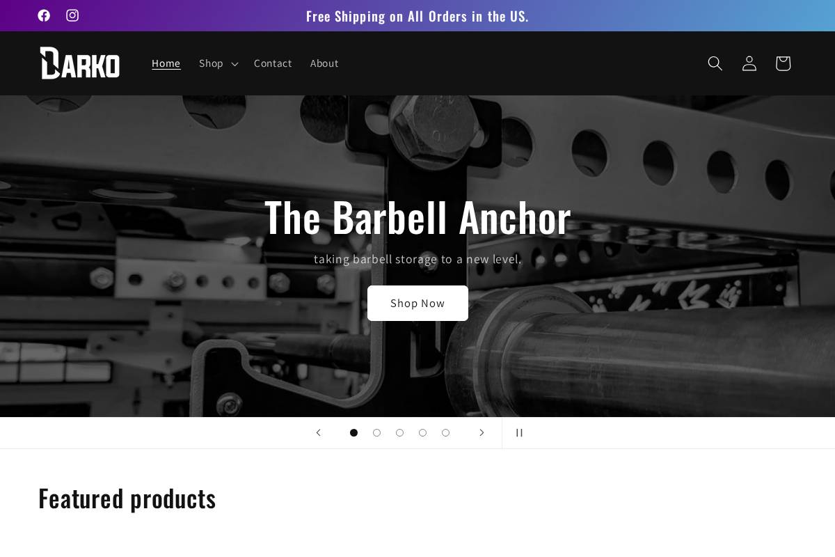 Darko Lifting homepage screenshot